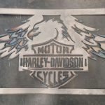 Arte metal, cuadros en lámina, logo, harley davidson